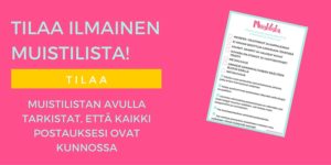 Tilaa ilmainen ladattava muistilista