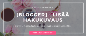 Ota käyttöön hakukuvaus Blogger-blogissa